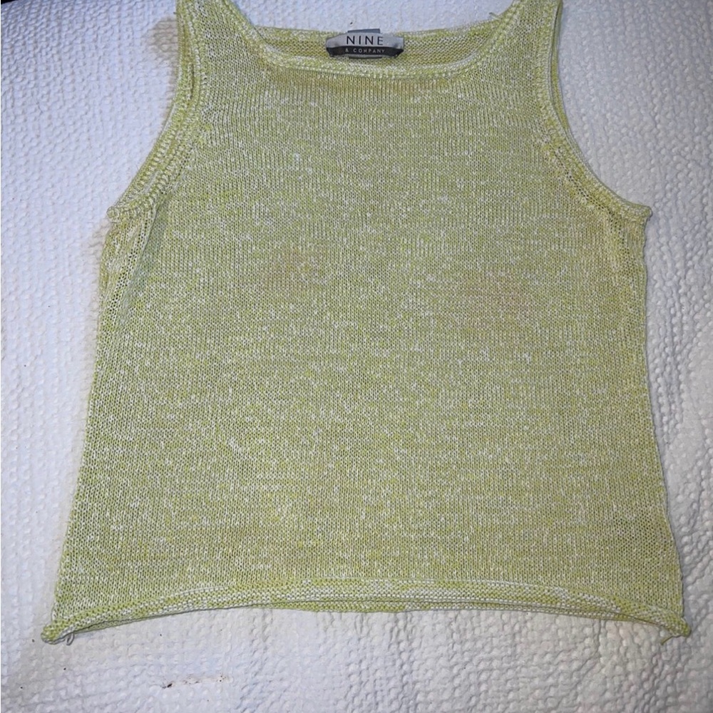 Nine & Co. Soft Yellow Knit Tank Top